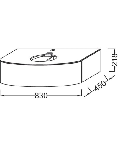Тумба палисандр шпон 83 см Jacob Delafon Presquile EB1106-V13