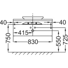 Тумба палисандр шпон 83 см Jacob Delafon Presquile EB1106-V13
