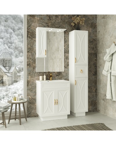 Амбра - 70 тумба прямая белая