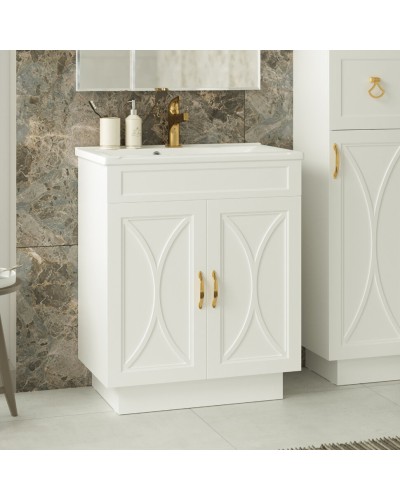 Амбра - 70 тумба прямая белая