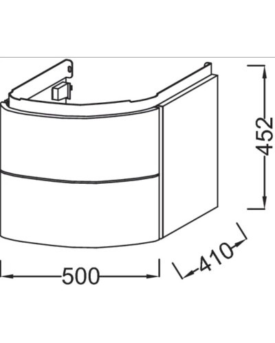 Тумба белый глянец 50 см Jacob Delafon Presquile EB1102-G1C