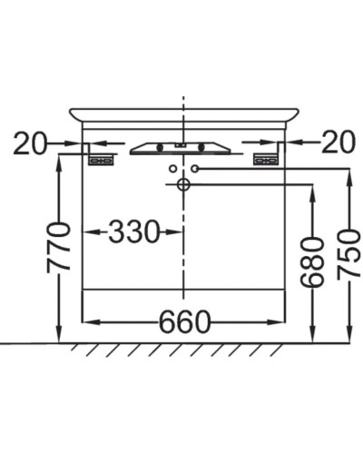Тумба серый титан глянец 66 см Jacob Delafon Presquile EB1103-N21