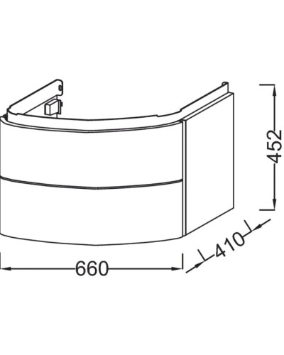 Тумба палисандр шпон 66 см 2 ящика Jacob Delafon Presquile EB1103-V13