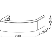 Тумба палисандр шпон 83 см Jacob Delafon Presquile EB1100-V13