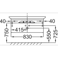 Тумба палисандр шпон 83 см Jacob Delafon Presquile EB1100-V13