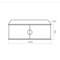 RICHARD -105 Тумба подвесная 2 дв. черный