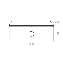 RICHARD -105 Тумба подвесная 2 дв. черный