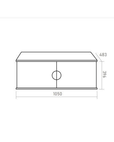 RICHARD -105 Тумба подвесная 2 дв. черный