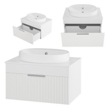 ENFIDA - 70 Тумба подвесная белая мат. эмаль 1 ящ.  (Энфида)