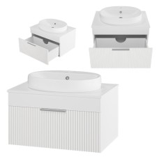 ENFIDA - 70 Тумба подвесная белая мат. эмаль 1 ящ.  (Энфида)