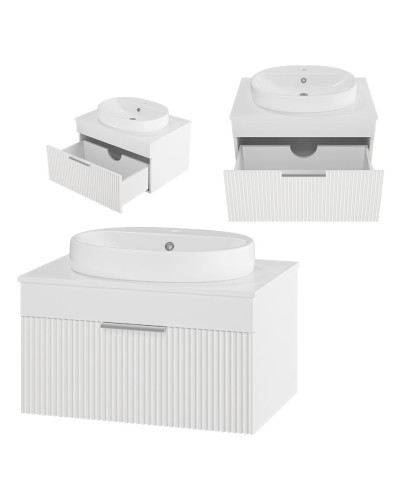 ENFIDA - 70 Тумба подвесная белая мат. эмаль 1 ящ.  (Энфида)