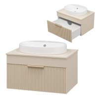 ENFIDA - 70 Тумба подвесная бежевая мат. эмаль 1 ящ.  (Энфида)