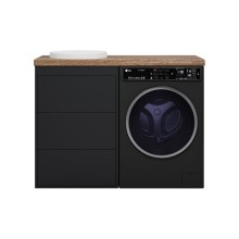 GRAFIT - 60 Тумба напольная 3 ящ. Графит под стиральную машину ПВХ