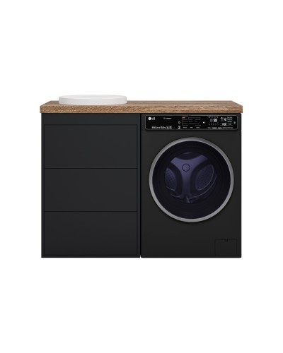 GRAFIT - 60 Тумба напольная 3 ящ. Графит под стиральную машину ПВХ