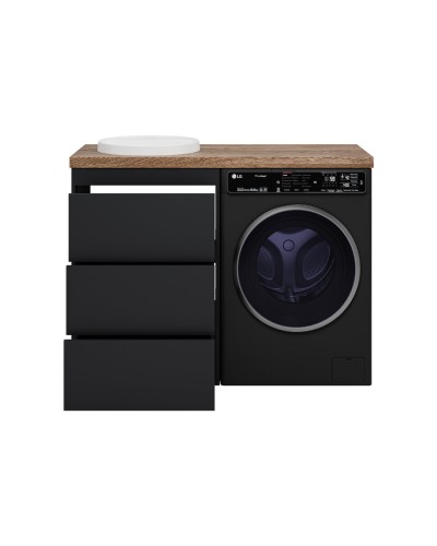 GRAFIT - 60 Тумба напольная 3 ящ. Графит под стиральную машину ПВХ