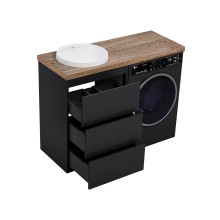 GRAFIT - 60 Тумба напольная 3 ящ. Графит под стиральную машину ПВХ