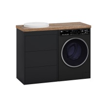 GRAFIT - 60 Тумба напольная 3 ящ. Графит под стиральную машину ПВХ