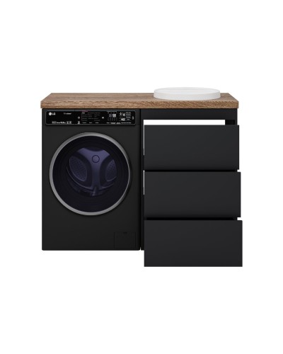 GRAFIT - 60 Тумба напольная 3 ящ. Графит под стиральную машину ПВХ