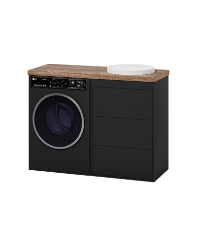 GRAFIT - 60 Тумба напольная 3 ящ. Графит под стиральную машину ПВХ