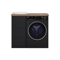 GRAFIT - 40 Тумба напольная 3 ящ. Графит, под стиральную машину ПВХ