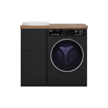 GRAFIT - 40 Тумба напольная 3 ящ. Графит, под стиральную машину ПВХ