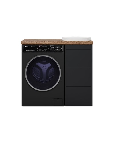 GRAFIT - 40 Тумба напольная 3 ящ. Графит, под стиральную машину ПВХ