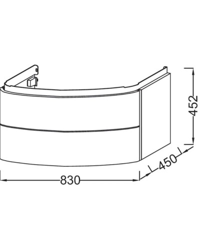 Тумба белый глянец 83 см Jacob Delafon Presquile EB1104-G1C