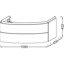 Тумба белый глянец 109 см Jacob Delafon Presquile EB1105-G1C