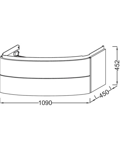 Тумба белый глянец 109 см Jacob Delafon Presquile EB1105-G1C