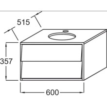 Тумба белый глянец 60 см Jacob Delafon Escale EB761-G1C