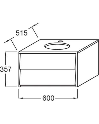 Тумба черный глянец 60 см Jacob Delafon Escale  EB762-274