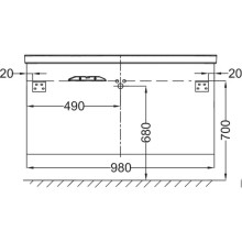 Тумба белый глянец 98 см Jacob Delafon Escale EB760-G1C