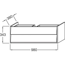 Тумба черный глянец 98 см Jacob Delafon Escale EB760-274