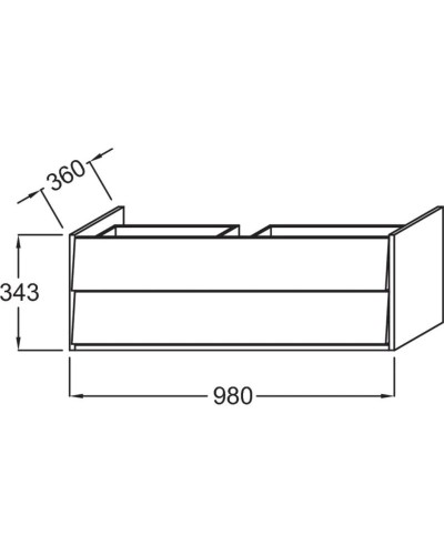 Тумба черный глянец 98 см Jacob Delafon Escale EB760-274