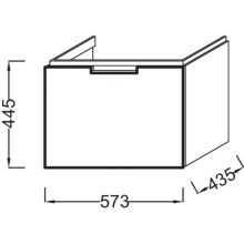 Тумба белый глянец 57,3 см Jacob Delafon Reve EB1130-G1C