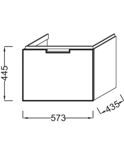Тумба белый глянец 57,3 см Jacob Delafon Reve EB1130-G1C