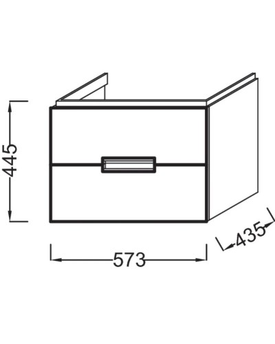 Тумба оливковый глянец 57,3 см Jacob Delafon Reve EB1134-G95