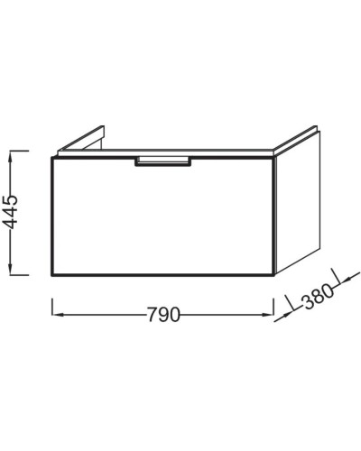 Тумба белый глянец 79 см Jacob Delafon Reve EB1131-G1C