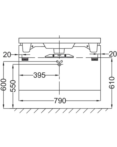 Тумба белый глянец 79 см Jacob Delafon Reve EB1131-G1C