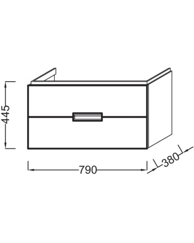 Тумба светло-коричневый глянец 79 см Jacob Delafon Reve EB1135-G80