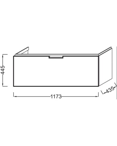 Тумба белый глянец 117,3 см Jacob Delafon Reve EB1133-G1C