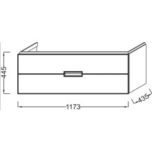 Тумба белый глянец 117,3 см Jacob Delafon Reve EB1137-G1C