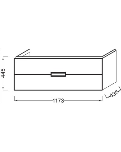Тумба белый глянец 117,3 см Jacob Delafon Reve EB1137-G1C