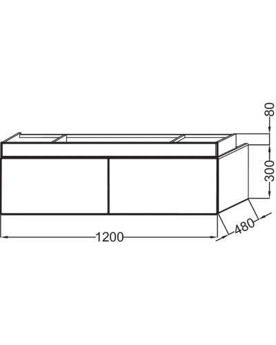 Тумба черный глянец 120 см Jacob Delafon Terrace EB1188-274