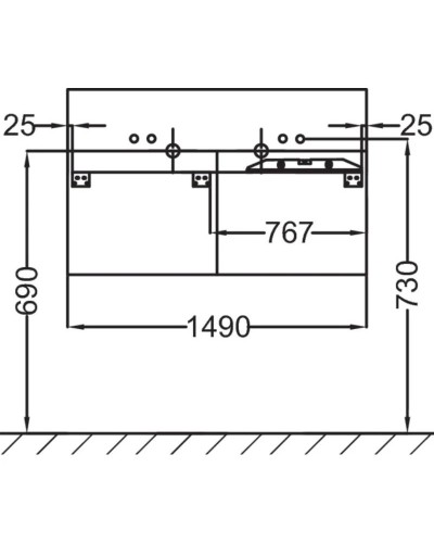 Тумба белый глянец 150 см Jacob Delafon Terrace EB1189-G1C