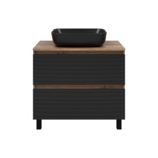 DAKOTA - 80 Тумба напольная 2 ящ.  (ДСП (Дуб Гал. Черный кварц)
