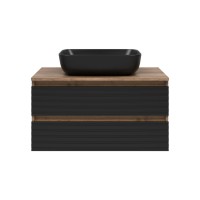 DAKOTA - 80 Тумба подвесная 2 ящ. (ДСП (Дуб Гал. Черный кварц)