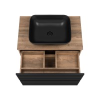 DAKOTA - 80 Тумба подвесная 2 ящ. (ДСП (Дуб Гал. Черный кварц)