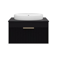 ENFIDA - 70 Тумба подвесная черная мат. эмаль 1 ящ.  (Энфида)