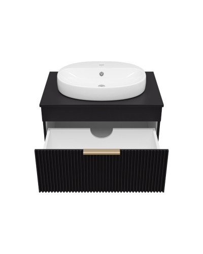 ENFIDA - 70 Тумба подвесная черная мат. эмаль 1 ящ.  (Энфида)